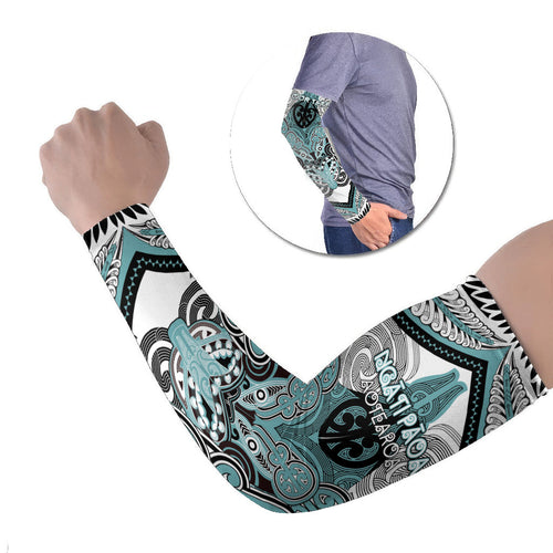 Aotearoa Iwi Ngati Paoa Personalised Arm Sleeves Maori Kowhaiwhai Pattern