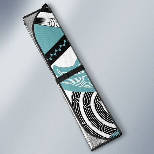 Aotearoa Iwi Ngati Paoa Auto Sun Shade Maori Kowhaiwhai Pattern