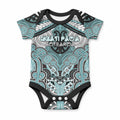 Aotearoa Iwi Ngati Paoa Personalised Baby Onesie Maori Kowhaiwhai Pattern