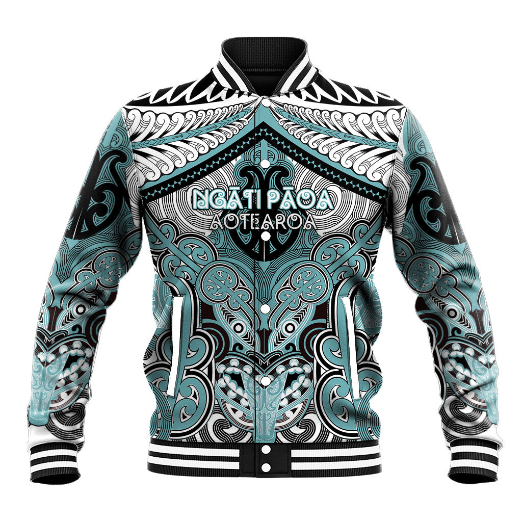 Aotearoa Iwi Ngati Paoa Personalised Baseball Jacket Maori Kowhaiwhai Pattern