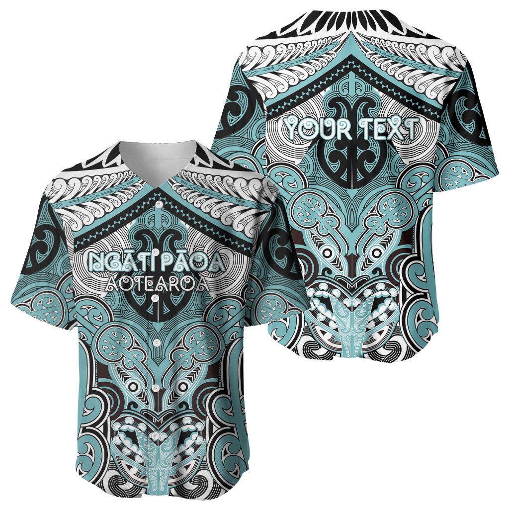 Aotearoa Iwi Ngati Paoa Personalised Baseball Jersey Maori Kowhaiwhai Pattern