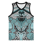 Aotearoa Iwi Ngati Paoa Personalised Basketball Jersey Maori Kowhaiwhai Pattern
