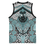 Aotearoa Iwi Ngati Paoa Personalised Basketball Jersey Maori Kowhaiwhai Pattern