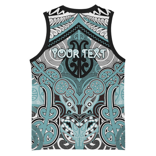 Aotearoa Iwi Ngati Paoa Personalised Basketball Jersey Maori Kowhaiwhai Pattern