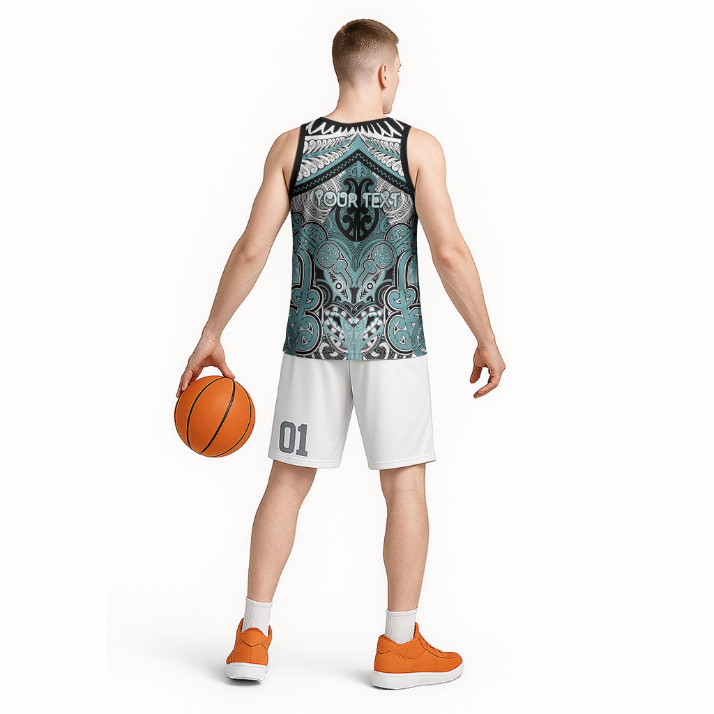Aotearoa Iwi Ngati Paoa Personalised Basketball Jersey Maori Kowhaiwhai Pattern