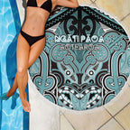 Aotearoa Iwi Ngati Paoa Beach Blanket Maori Kowhaiwhai Pattern