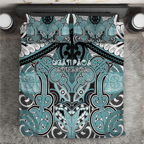 Aotearoa Iwi Ngati Paoa Bedding Set Maori Kowhaiwhai Pattern