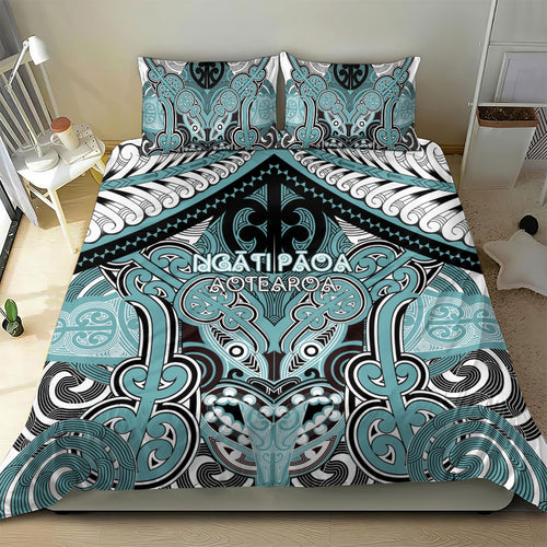 Aotearoa Iwi Ngati Paoa Bedding Set Maori Kowhaiwhai Pattern
