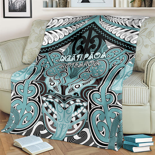 Aotearoa Iwi Ngati Paoa Blanket Maori Kowhaiwhai Pattern