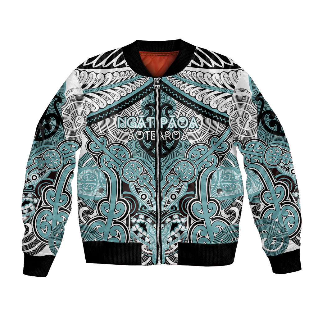 Aotearoa Iwi Ngati Paoa Personalised Bomber Jacket Maori Kowhaiwhai Pattern