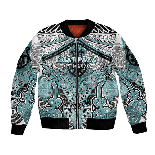 Aotearoa Iwi Ngati Paoa Personalised Bomber Jacket Maori Kowhaiwhai Pattern