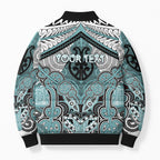 Aotearoa Iwi Ngati Paoa Personalised Bomber Puffer Jacket Maori Kowhaiwhai Pattern