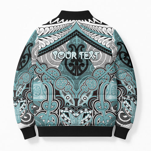 Aotearoa Iwi Ngati Paoa Personalised Bomber Puffer Jacket Maori Kowhaiwhai Pattern