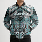 Aotearoa Iwi Ngati Paoa Personalised Bomber Puffer Jacket Maori Kowhaiwhai Pattern