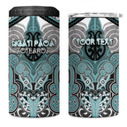 Aotearoa Iwi Ngati Paoa Personalised 4 in 1 Can Cooler Tumbler Maori Kowhaiwhai Pattern