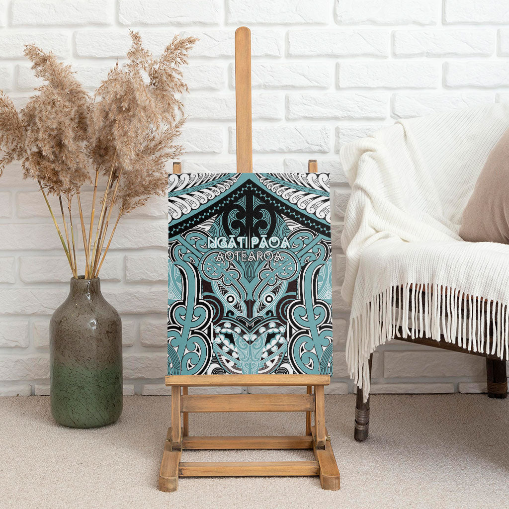 Aotearoa Iwi Ngati Paoa Canvas Wall Art Maori Kowhaiwhai Pattern