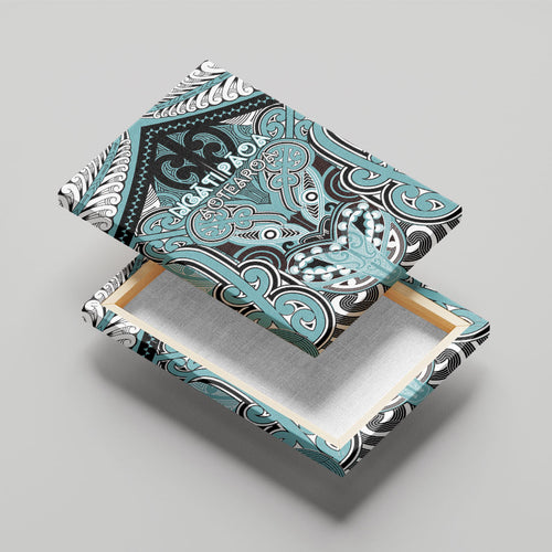 Aotearoa Iwi Ngati Paoa Canvas Wall Art Maori Kowhaiwhai Pattern