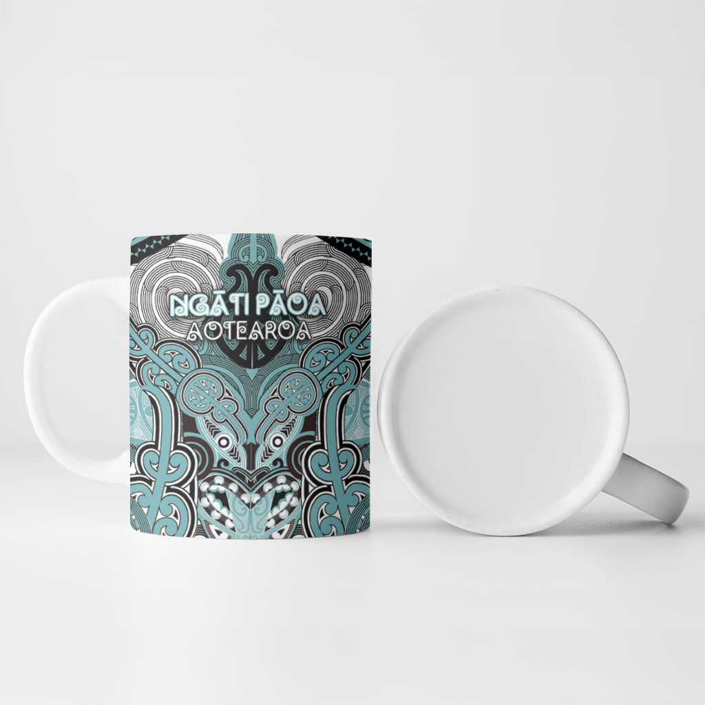 Aotearoa Iwi Ngati Paoa Personalised Ceramic Mug Maori Kowhaiwhai Pattern
