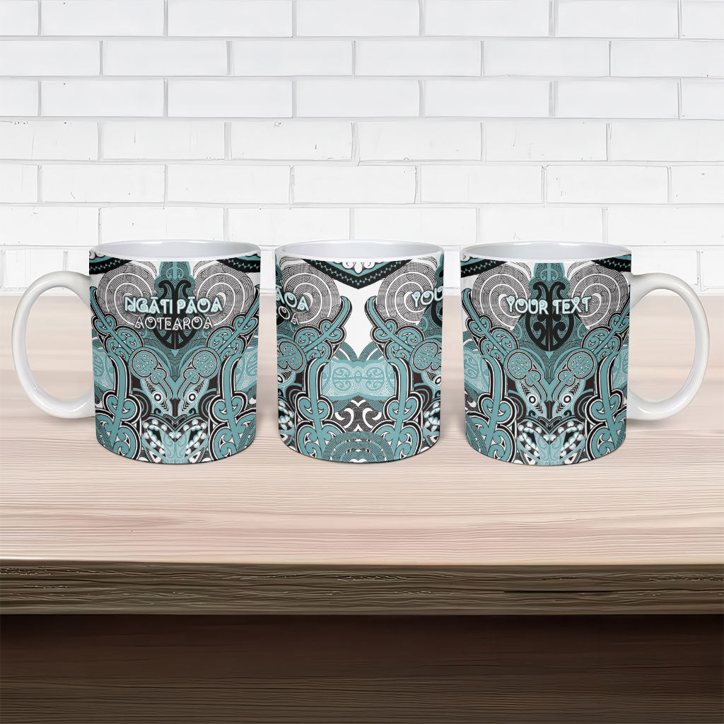 Aotearoa Iwi Ngati Paoa Personalised Ceramic Mug Maori Kowhaiwhai Pattern
