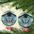 Aotearoa Iwi Ngati Paoa Personalised Ceramic Ornament Maori Kowhaiwhai Pattern