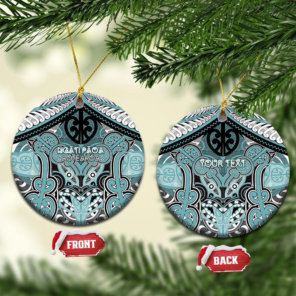 Aotearoa Iwi Ngati Paoa Personalised Ceramic Ornament Maori Kowhaiwhai Pattern