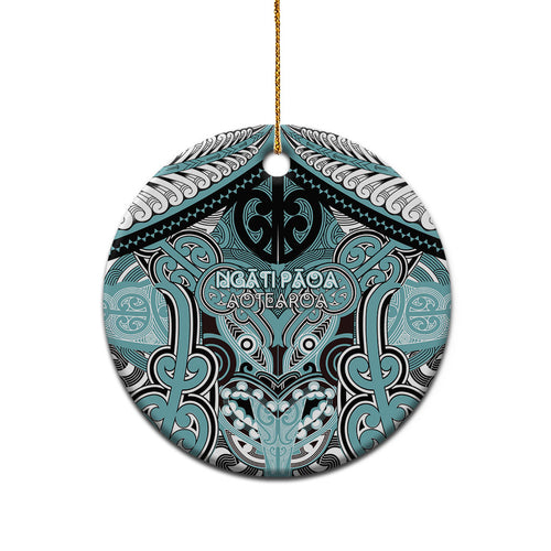 Aotearoa Iwi Ngati Paoa Personalised Ceramic Ornament Maori Kowhaiwhai Pattern