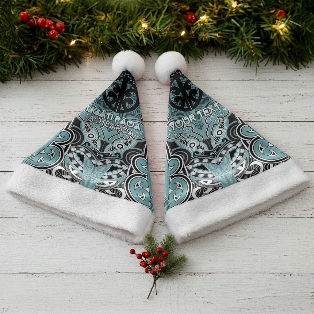 Aotearoa Iwi Ngati Paoa Personalised Christmas Santa Hat Maori Kowhaiwhai Pattern