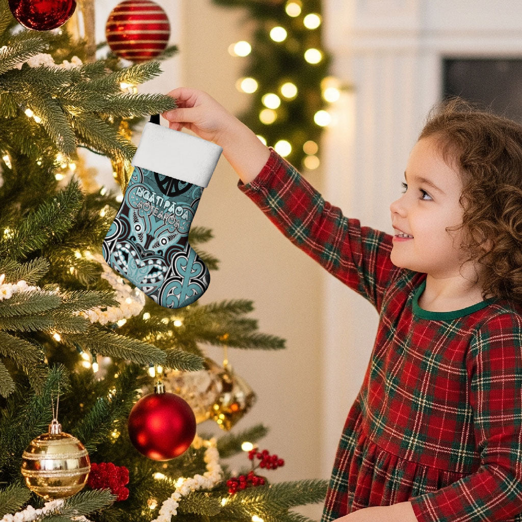 Aotearoa Iwi Ngati Paoa Personalised Christmas Stocking Maori Kowhaiwhai Pattern
