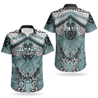 Aotearoa Iwi Ngati Paoa Personalised Couples Matching Mermaid Dress and Hawaiian Shirt Maori Kowhaiwhai Pattern