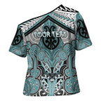 Aotearoa Iwi Ngati Paoa Personalised Cross Shoulder Shirt Maori Kowhaiwhai Pattern