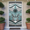 Aotearoa Iwi Ngati Paoa Personalised Door Cover Maori Kowhaiwhai Pattern