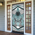 Aotearoa Iwi Ngati Paoa Personalised Door Cover Maori Kowhaiwhai Pattern