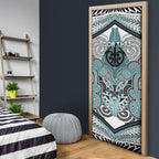 Aotearoa Iwi Ngati Paoa Personalised Door Cover Maori Kowhaiwhai Pattern