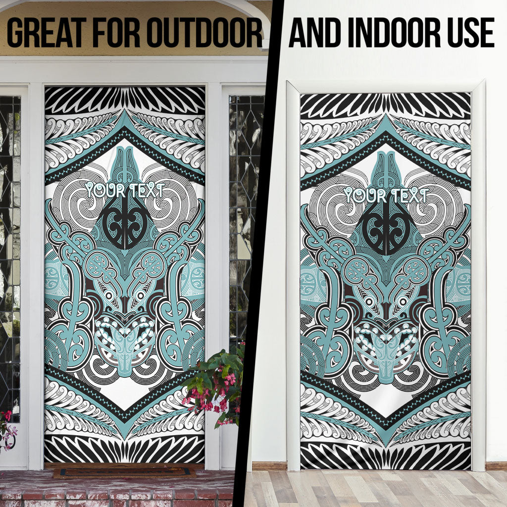 Aotearoa Iwi Ngati Paoa Personalised Door Cover Maori Kowhaiwhai Pattern