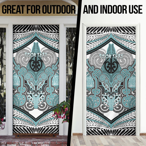 Aotearoa Iwi Ngati Paoa Personalised Door Cover Maori Kowhaiwhai Pattern