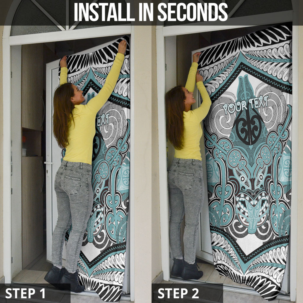 Aotearoa Iwi Ngati Paoa Personalised Door Cover Maori Kowhaiwhai Pattern