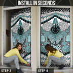 Aotearoa Iwi Ngati Paoa Personalised Door Cover Maori Kowhaiwhai Pattern