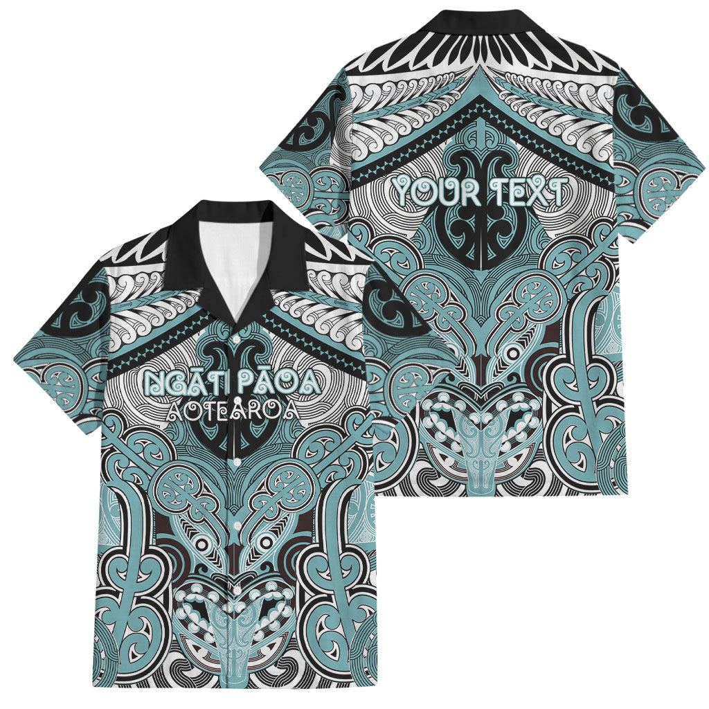 Aotearoa Iwi Ngati Paoa Personalised Family Matching Mermaid Dress and Hawaiian Shirt Maori Kowhaiwhai Pattern