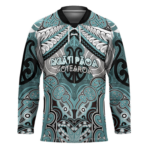 Aotearoa Iwi Ngati Paoa Personalised Hockey Jersey Maori Kowhaiwhai Pattern