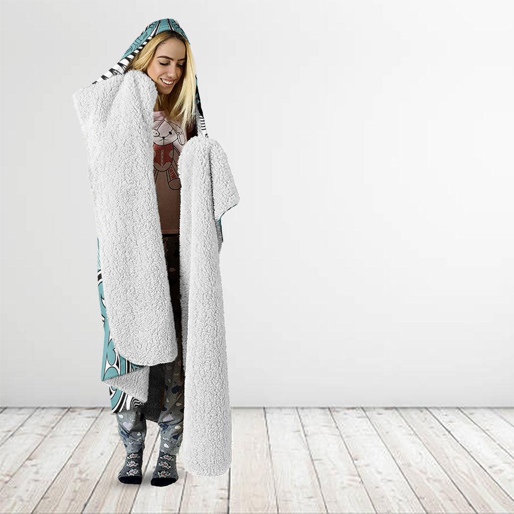 Aotearoa Iwi Ngati Paoa Hooded Blanket Maori Kowhaiwhai Pattern