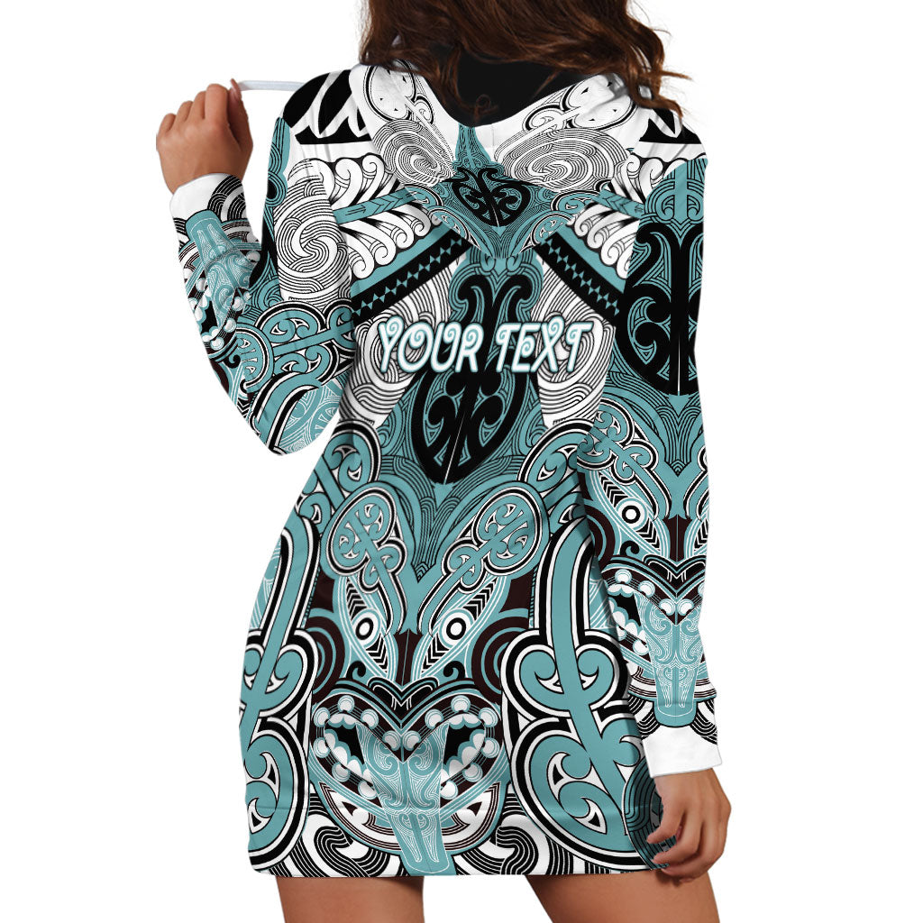 Aotearoa Iwi Ngati Paoa Personalised Hoodie Dress Maori Kowhaiwhai Pattern