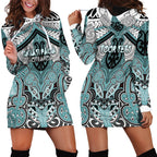 Aotearoa Iwi Ngati Paoa Personalised Hoodie Dress Maori Kowhaiwhai Pattern
