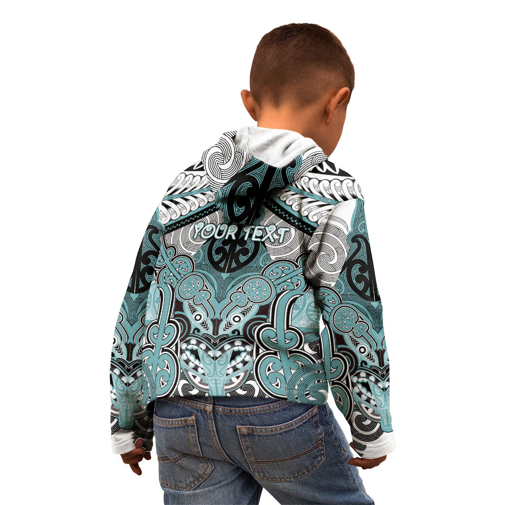 Aotearoa Iwi Ngati Paoa Personalised Kid Hoodie Maori Kowhaiwhai Pattern
