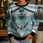 Aotearoa Iwi Ngati Paoa Personalised Kid Ugly Christmas Sweater Maori Kowhaiwhai Pattern