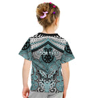Aotearoa Iwi Ngati Paoa Personalised Kid T Shirt Maori Kowhaiwhai Pattern
