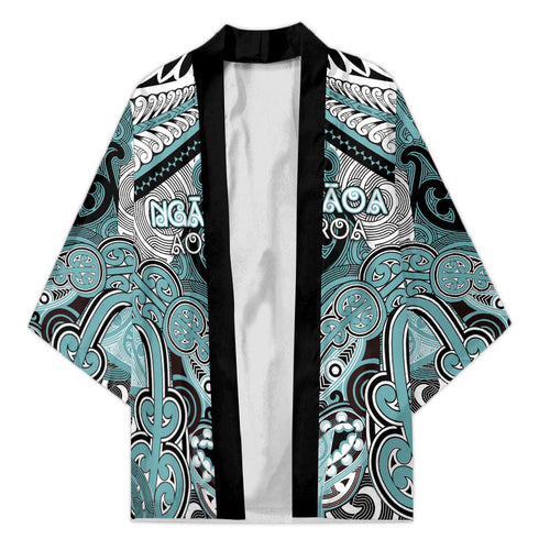 Aotearoa Iwi Ngati Paoa Personalised Kimono Maori Kowhaiwhai Pattern