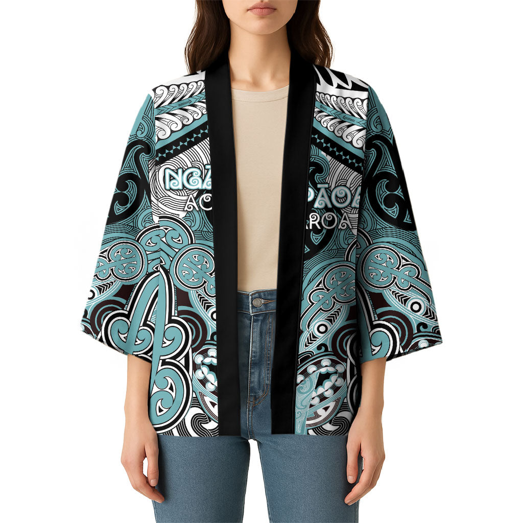 Aotearoa Iwi Ngati Paoa Personalised Kimono Maori Kowhaiwhai Pattern