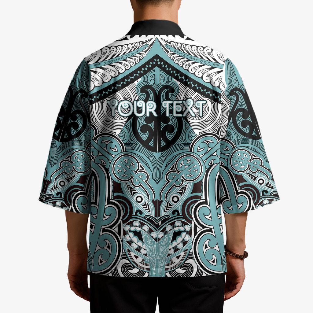 Aotearoa Iwi Ngati Paoa Personalised Kimono Maori Kowhaiwhai Pattern