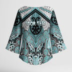 Aotearoa Iwi Ngati Paoa Personalised Kimono Sleeve Blouse Maori Kowhaiwhai Pattern