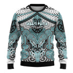 Aotearoa Iwi Ngati Paoa Personalised Ugly Christmas Sweater Maori Kowhaiwhai Pattern